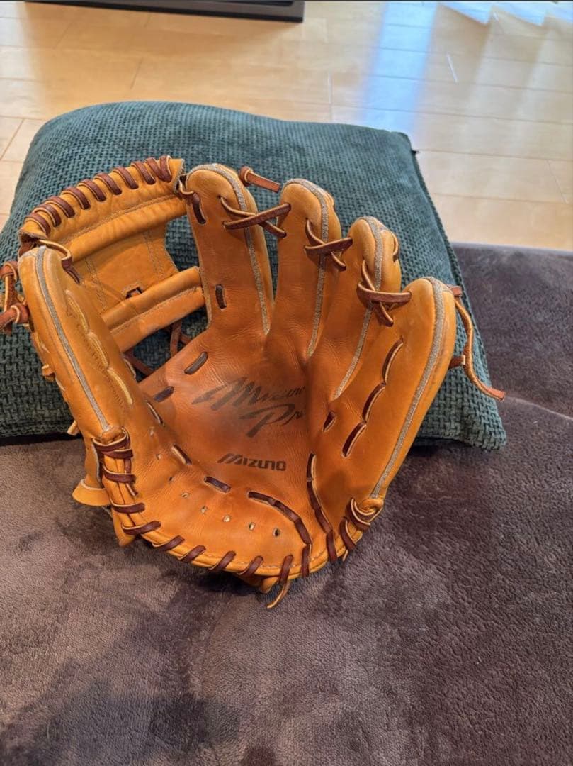 MizunoPro 硬式グローブ オレンジ色 専用袋付き
