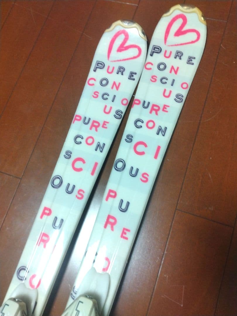 【状態良好☆】137cm　PureConsciousスキー板セット♪　送料無料！