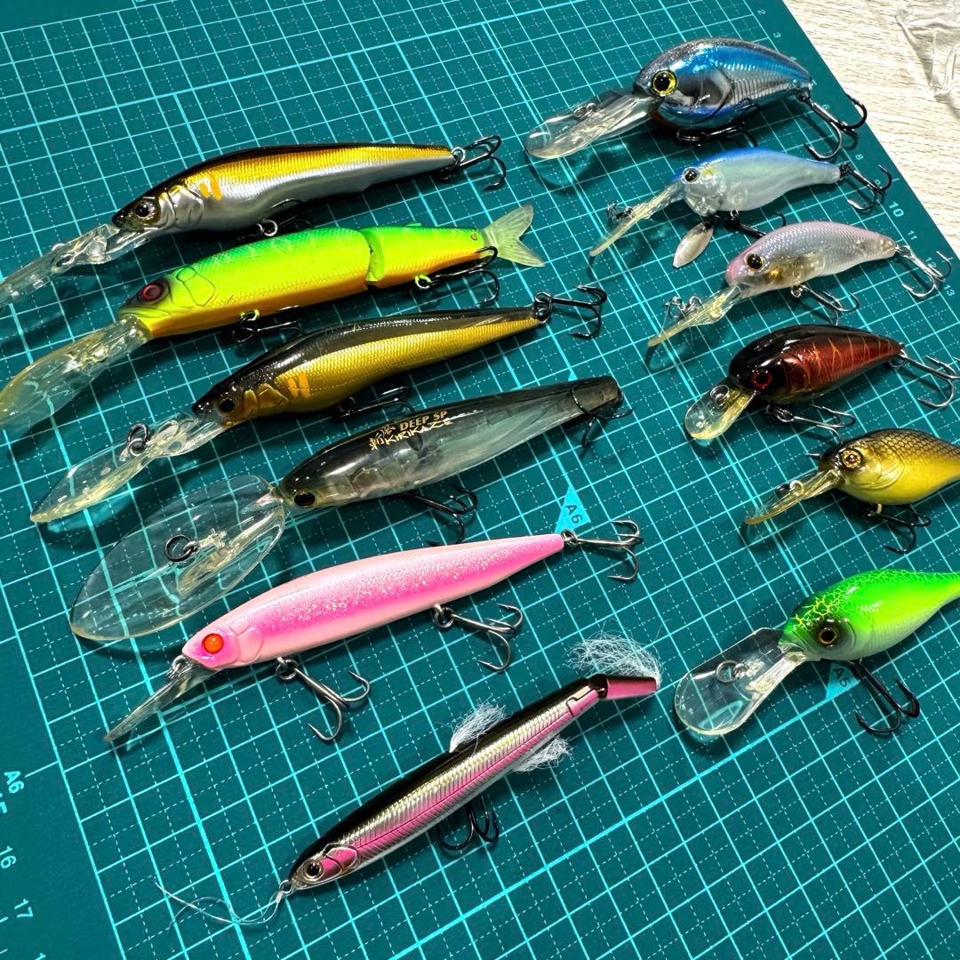 バス釣り引退　ルアーまとめ売り　ルアーセット 12本