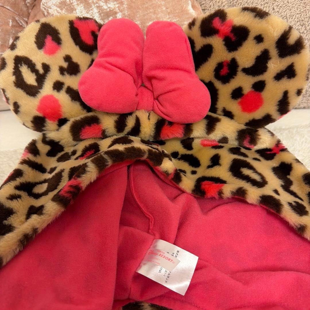 ミニー ヒョウ柄マフラーキャップ