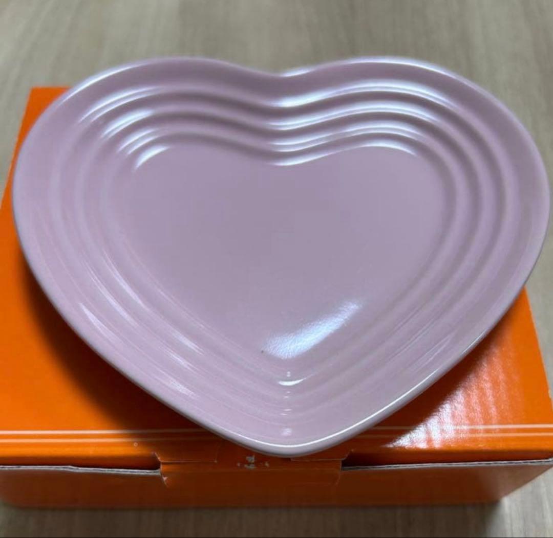 ル・クルーゼ マルチボウル 赤15cm ハートプレートピンク 耐熱ガラス容器