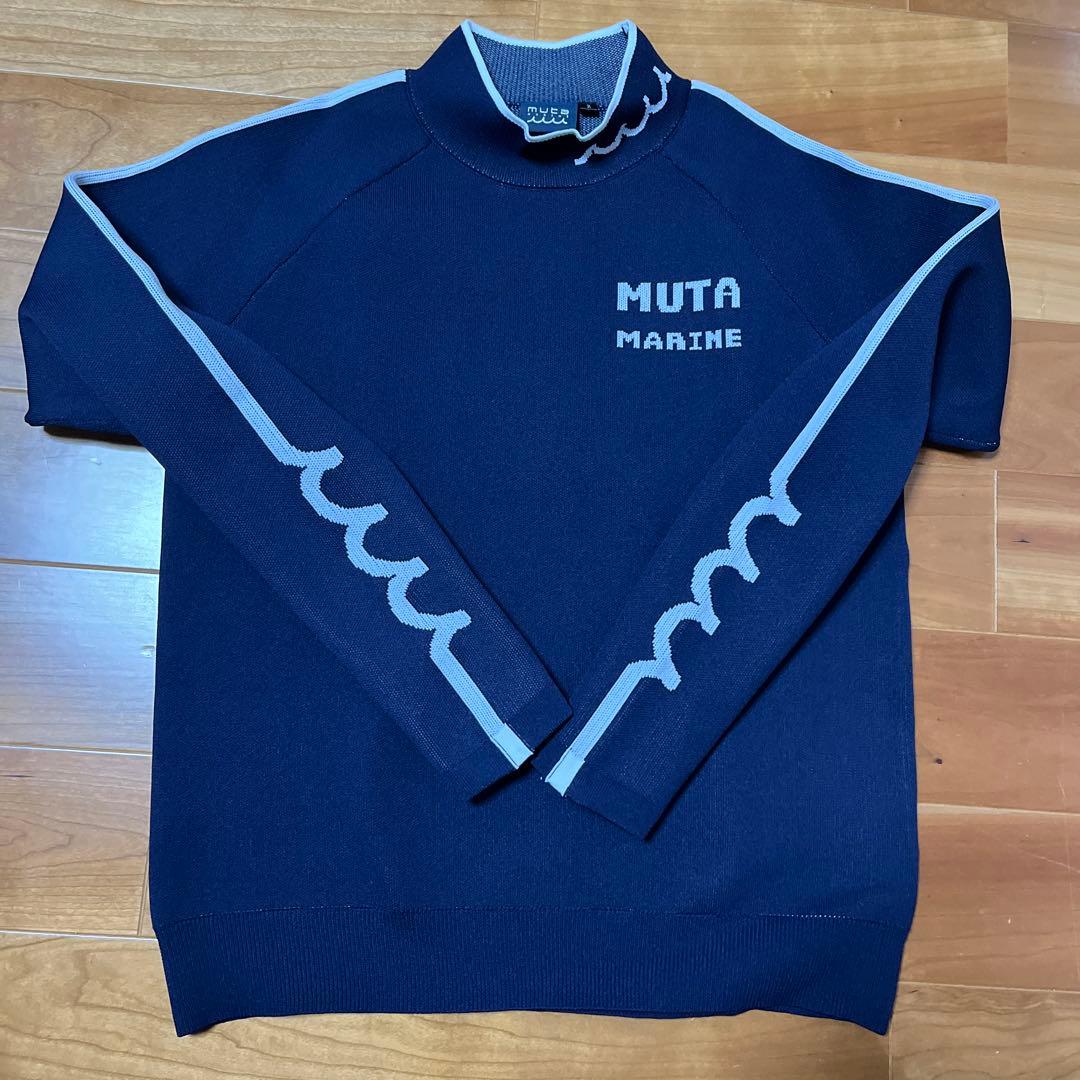 MUTA MARINE ネイビー ハイネックセーター