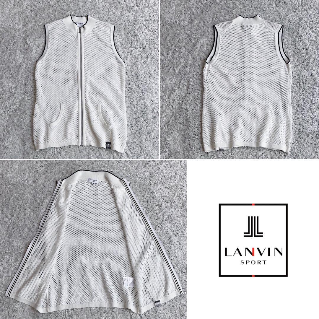 希少•美品【メッシュ＆リブニット】ランバンスポール／ゴルフウェア／ベストへ