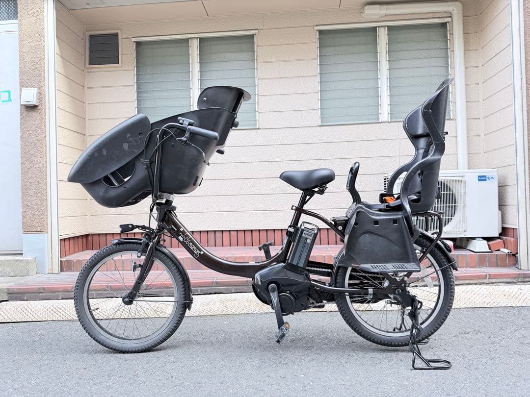 子供乗せ　ヤマハ　電動アシスト自転車 チャイルドシート付き ダークブラウン