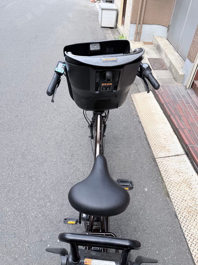 子供乗せ　ヤマハ　電動アシスト自転車 チャイルドシート付き ダークブラウン