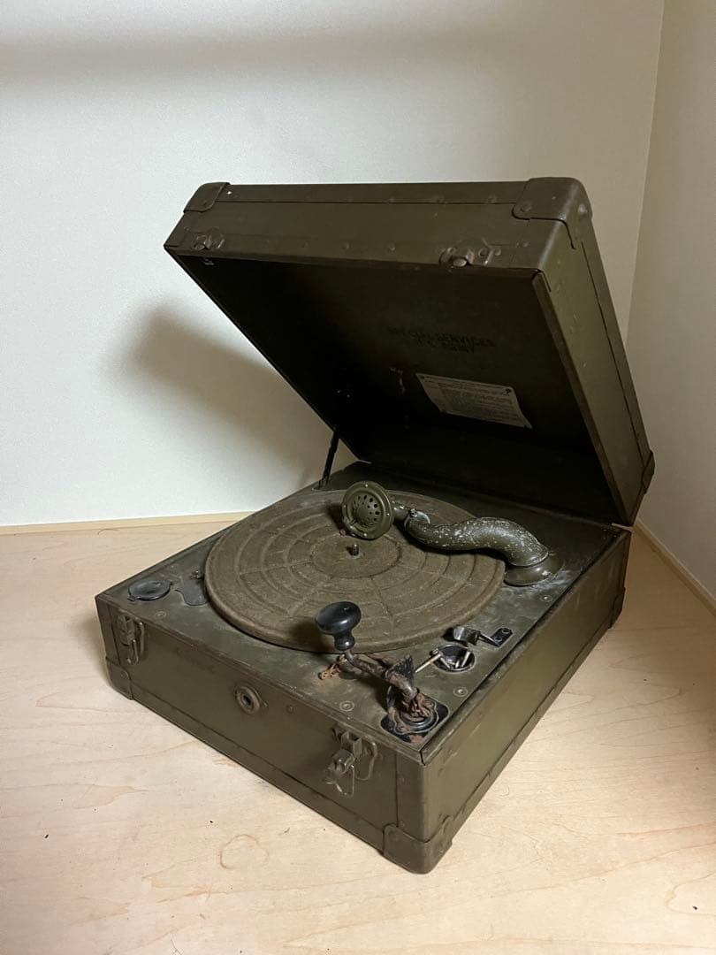 米軍 蓄音機 US ARMY SPECIAL SERVICE 店舗オブジェ