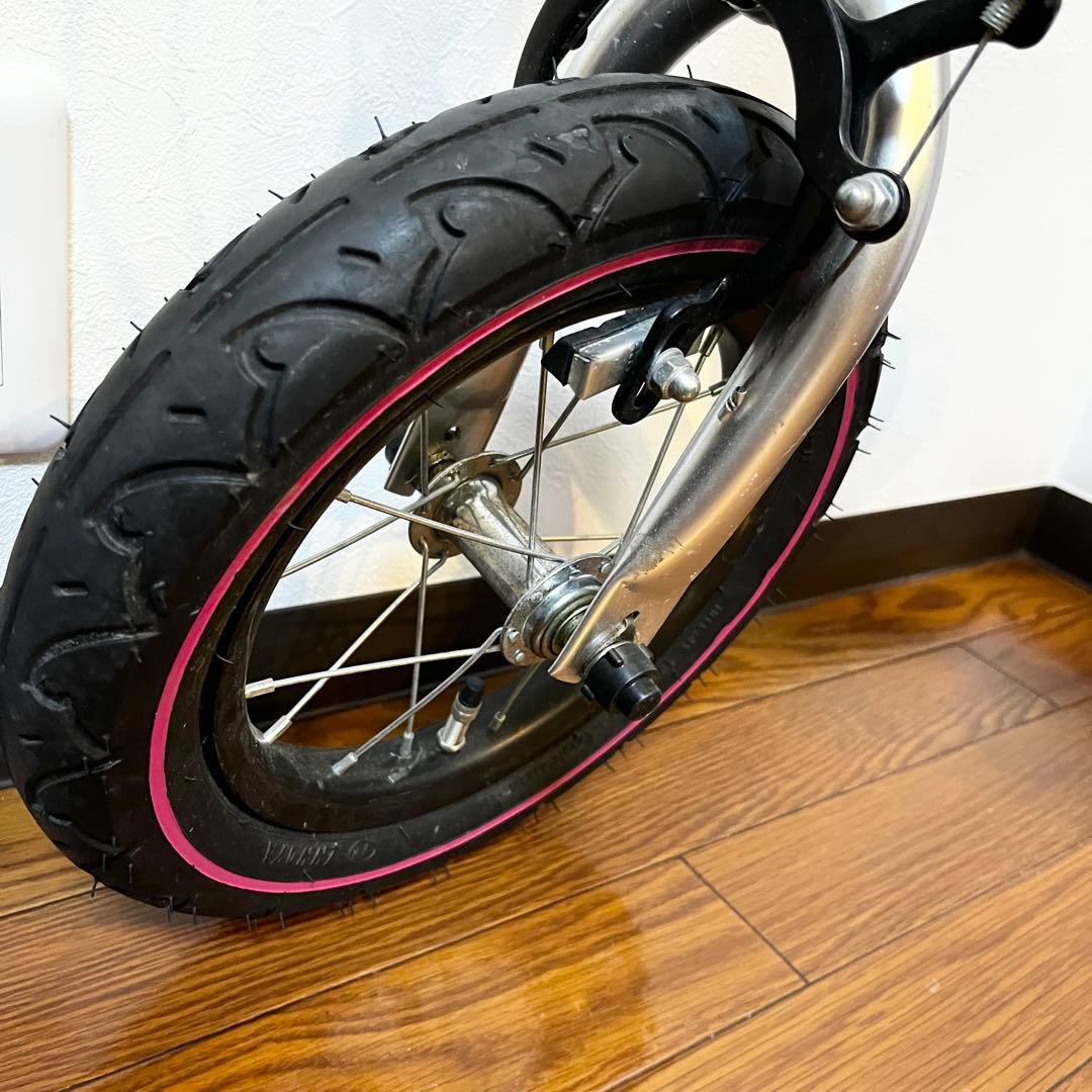 【極美品】へんしんバイク 12インチ ピンク スタンド付
