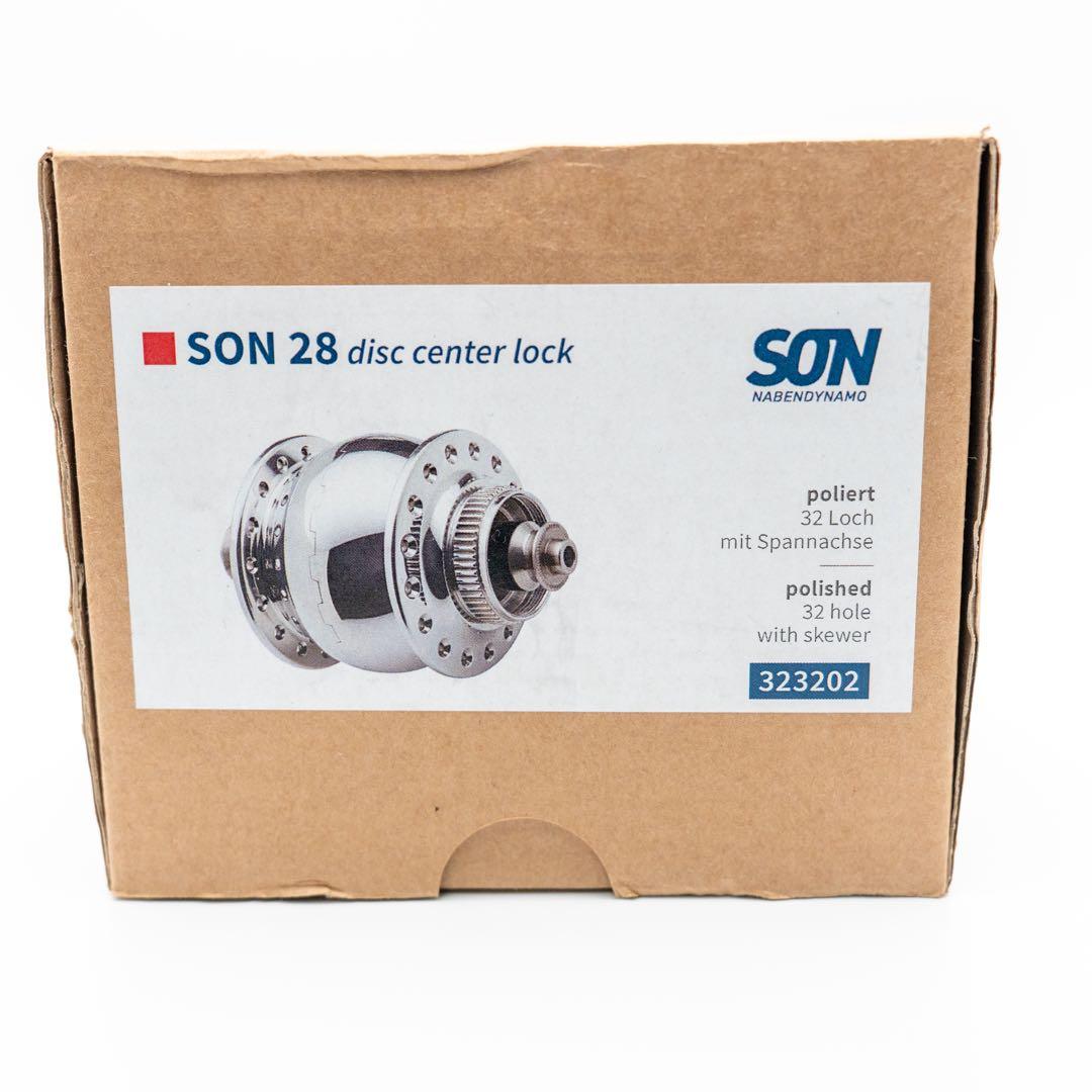 SON 28 disc センターロック ダイナモハブ 32H