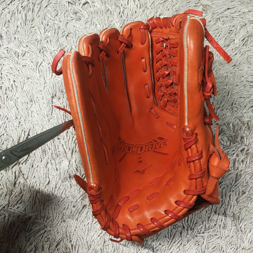 【左利き】mizuno　ミズノ　軟式グローブ　オレンジ　will drive