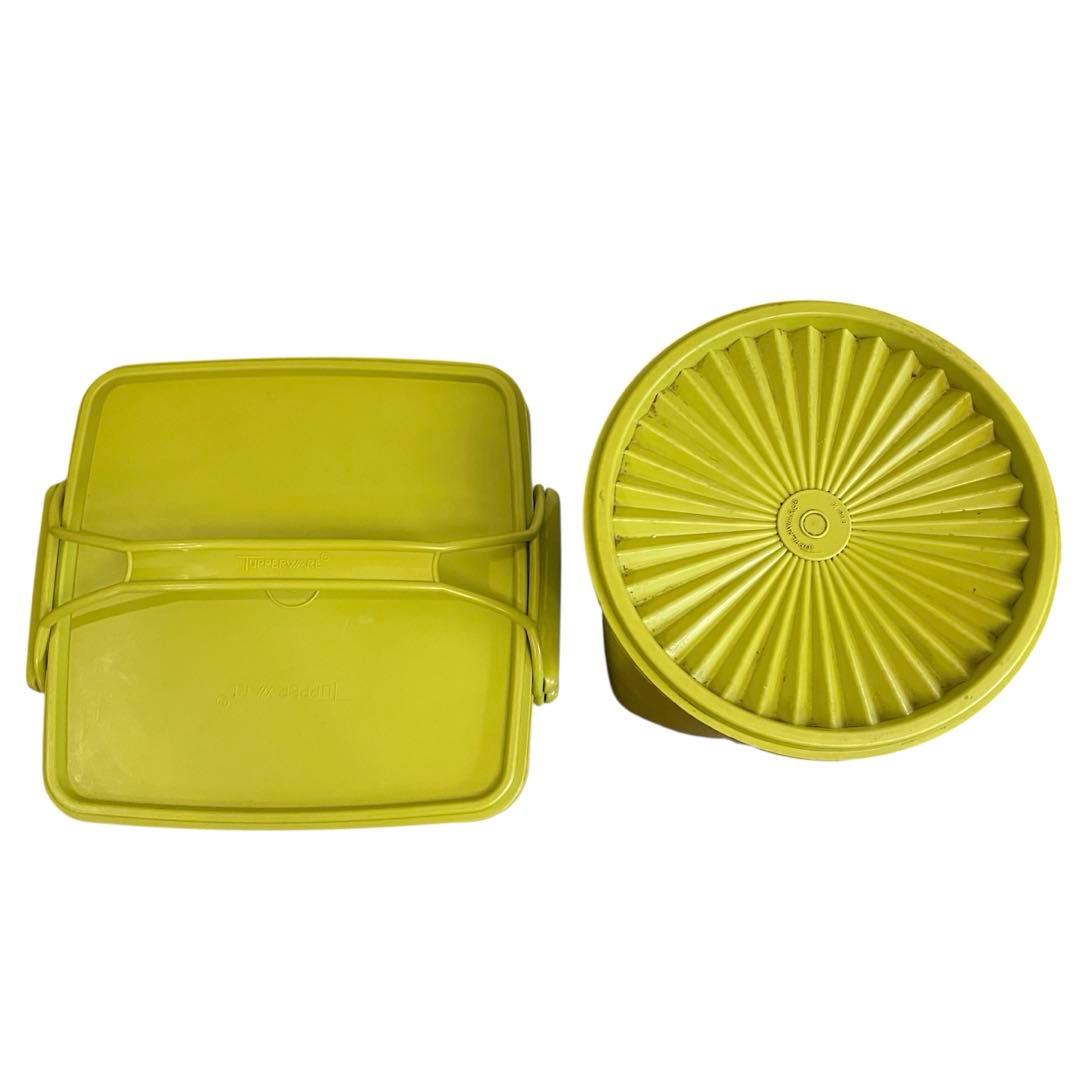 ♡美品♡ Tupperware　2段重箱　大① グリーン　タッパーウェア