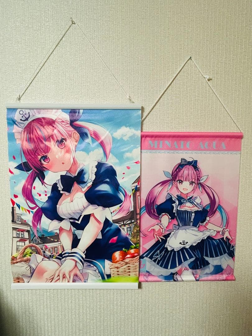 湊あくあ タペストリー2枚