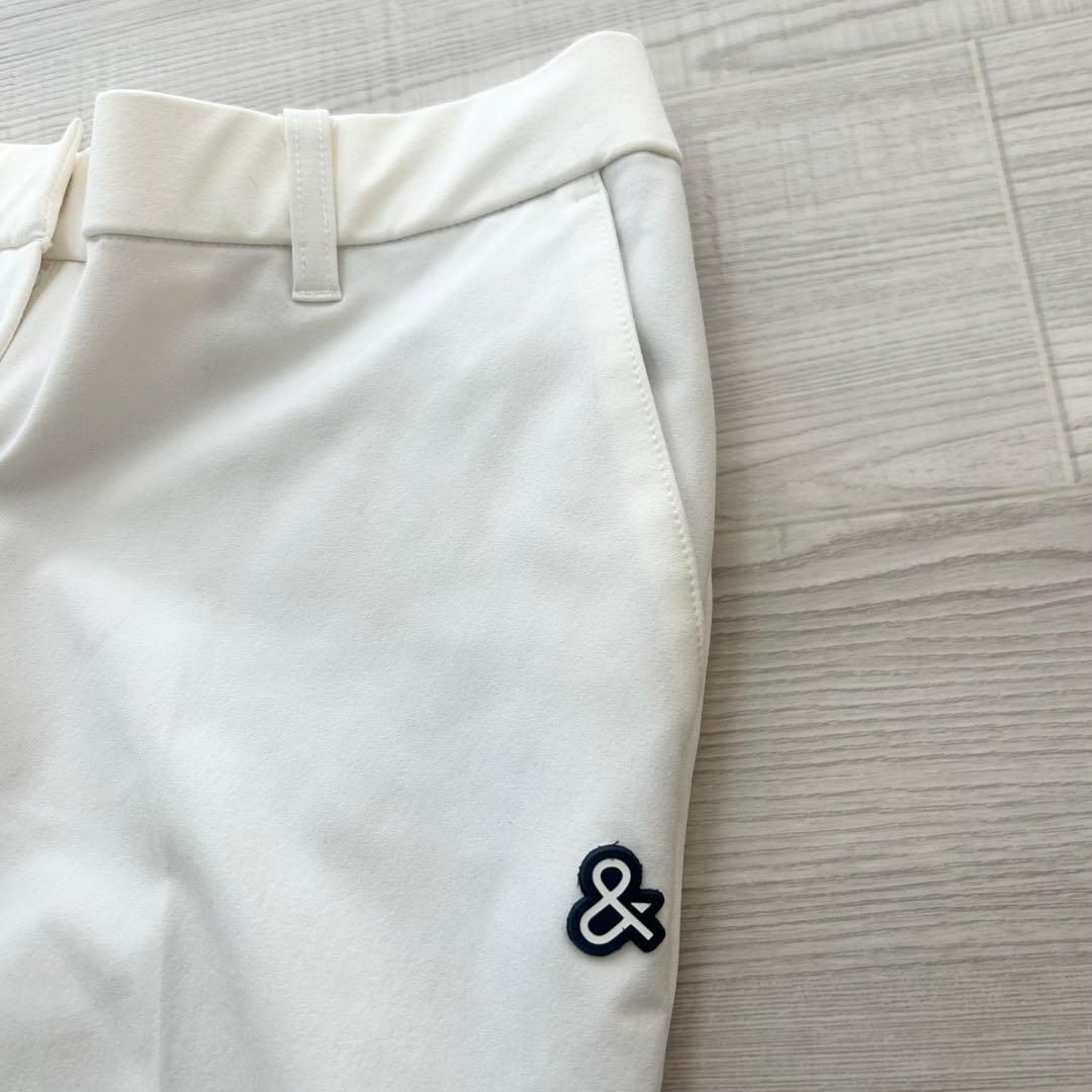美品　アンパスィ　パンツ　ストレッチ　春夏用　オフホワイト　Lサイズ