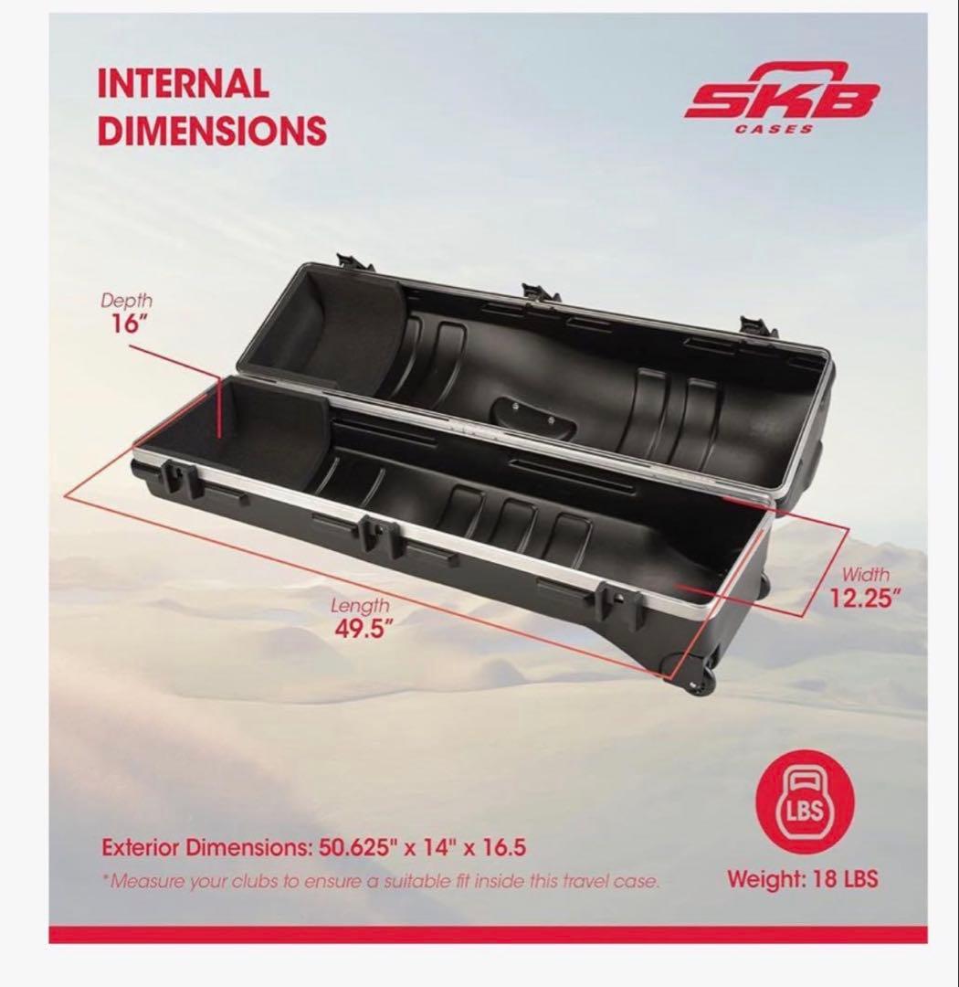 SKB ゴルフ 輸送用 トラベルハードケース ツアープロモデル　SKB-1649