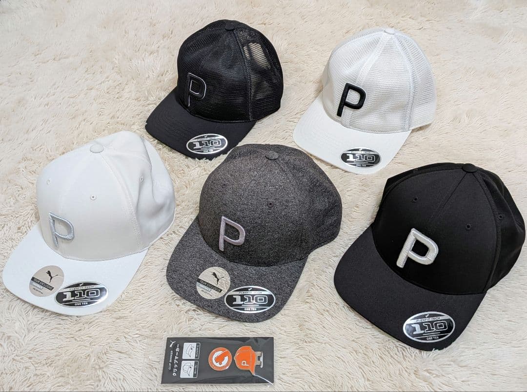 プーマ PUMA Pロゴ刺繍キャップ 5個セット 未使用クリップマーカー付き