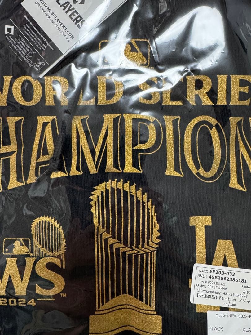 大谷翔平2024ワールドシリーズチャンピオン記念パーカー限定品