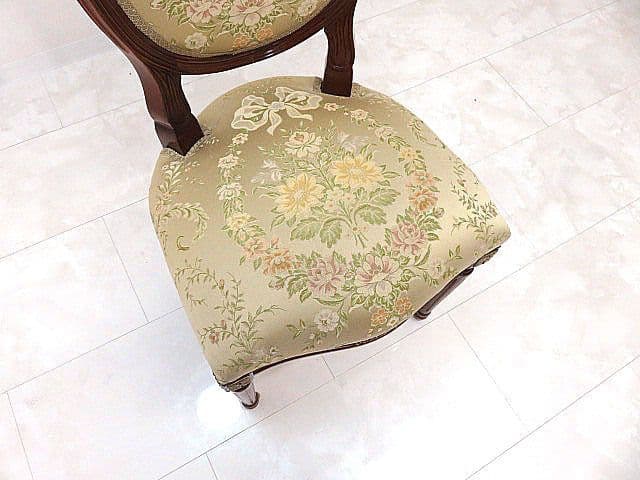 ヴィンテージスペイン　Fejomi.sl　真鍮装飾サイドチェア　ダイニングチェア