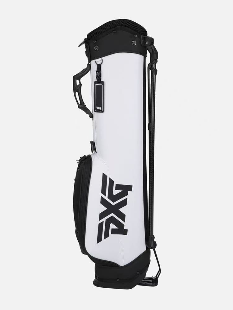【新品】PXG キャディバッグ スタンド型 ホワイト×ブラック 軽量