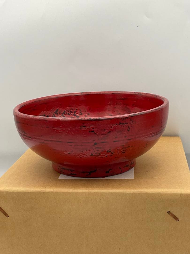 川勝英十津　桐赤鉢　作家　漆器