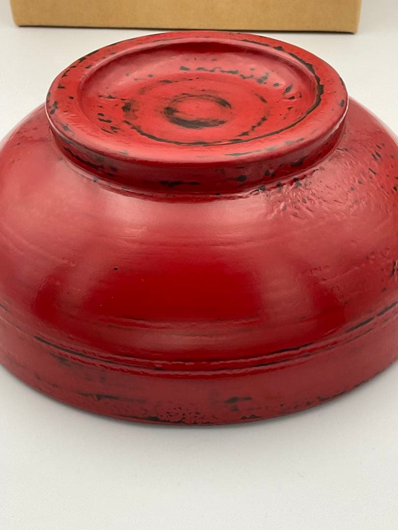 川勝英十津　桐赤鉢　作家　漆器