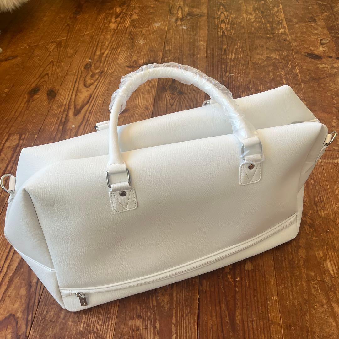 本間ゴルフ　ホワイト ボストンバッグ W51×H30×D23cm