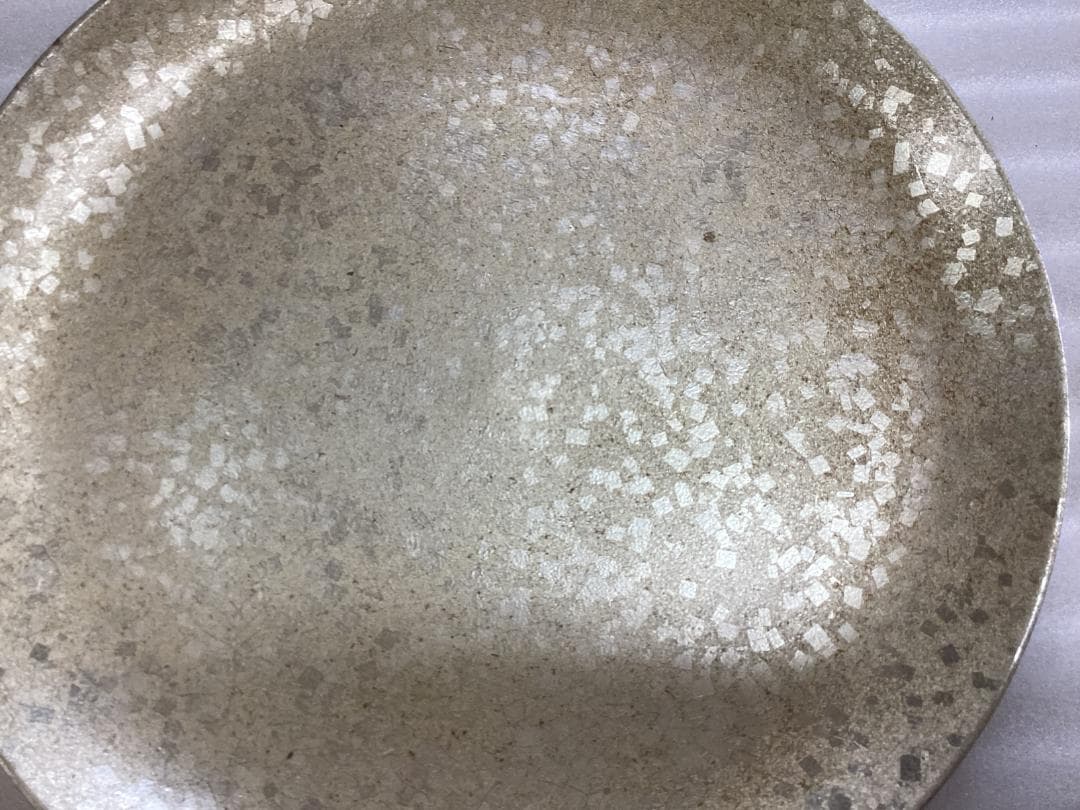 八千代皿　荒井正春　金箔工芸　純金　銀　菓子皿　K34