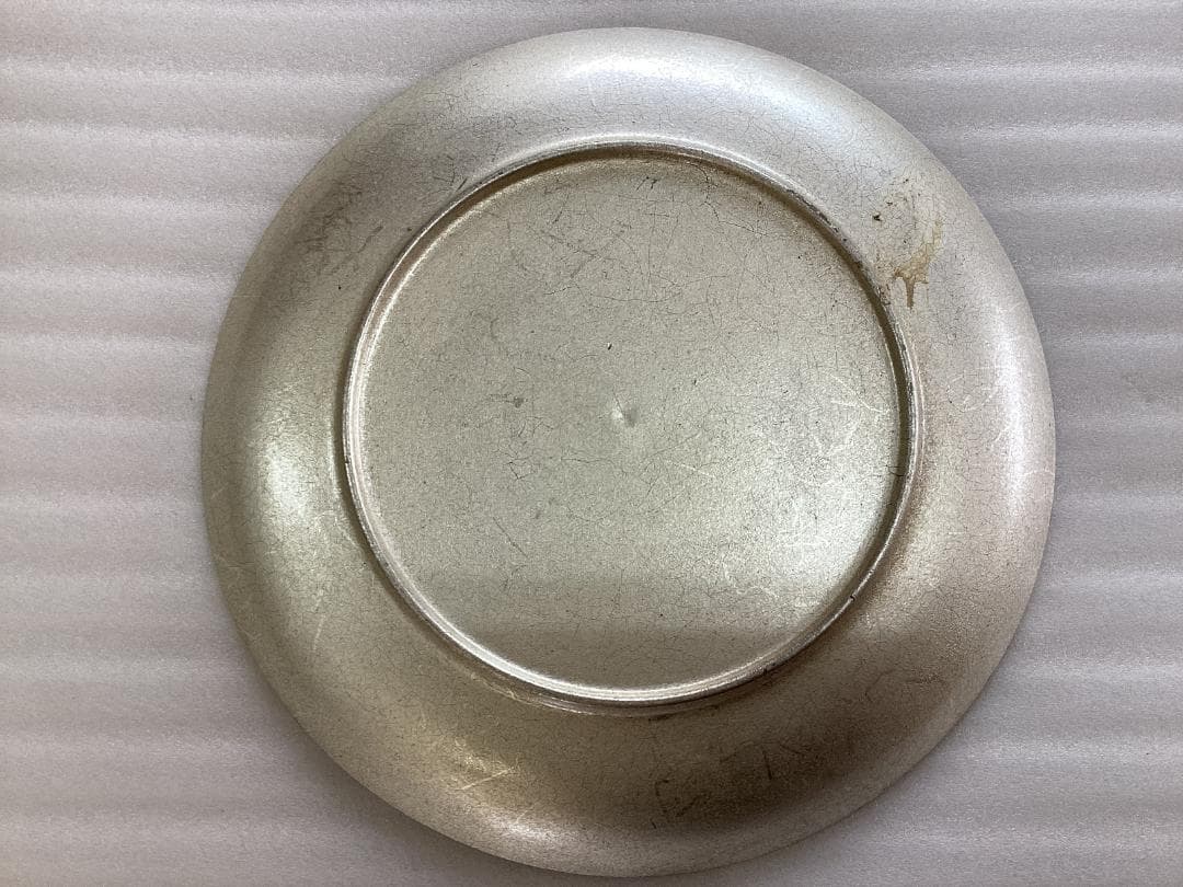八千代皿　荒井正春　金箔工芸　純金　銀　菓子皿　K34
