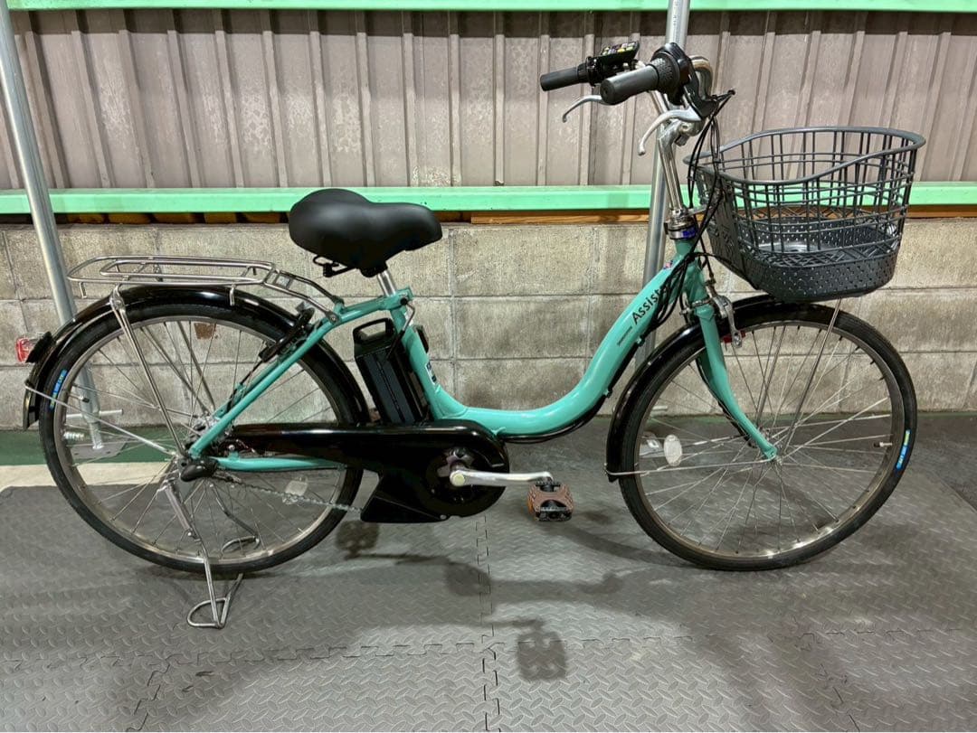 №8590電動自転車ブリヂストン アシスタ 24インチ ミントグリーン