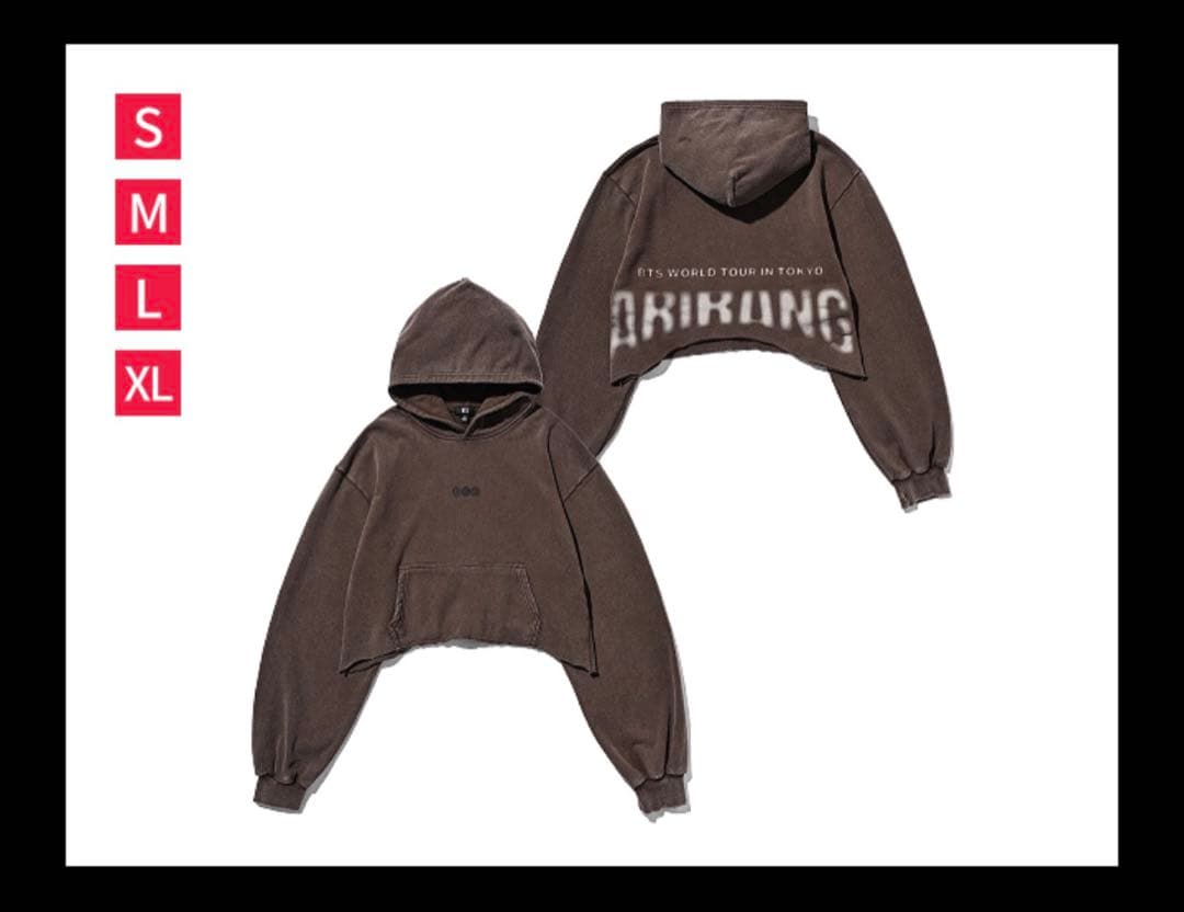 【ショッパー付き】BTS ARIRANG JAPAN MD クロップフーディM