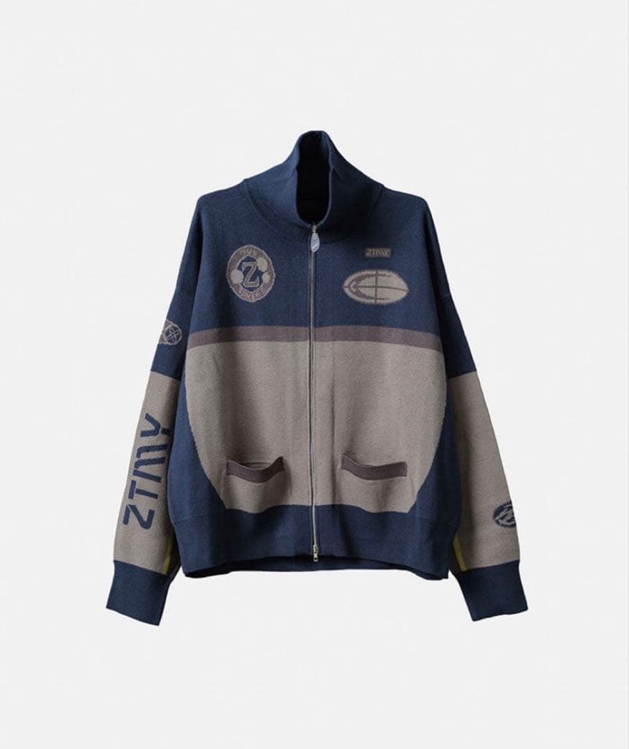 ずとまよ ジップニットジャージ Navy Mサイズ