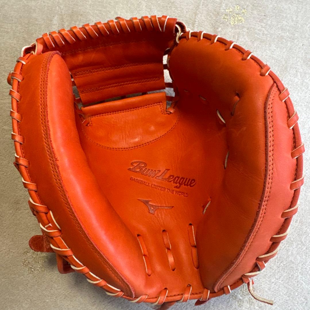 プラタイム21 Mizuno Buw League 硬式グローブ オレンジ