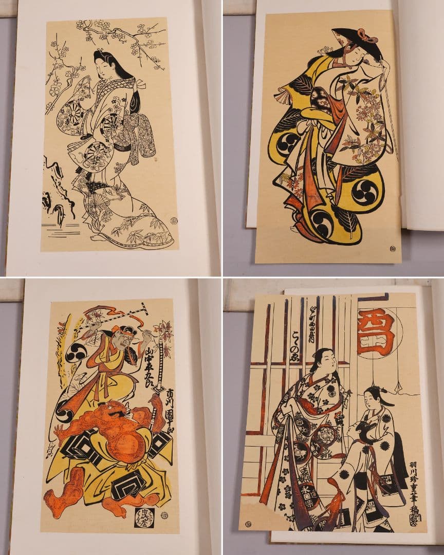【１】手摺木版画 大正 浮世風俗やまと錦絵 橋口五葉 60図3冊揃【CM418】