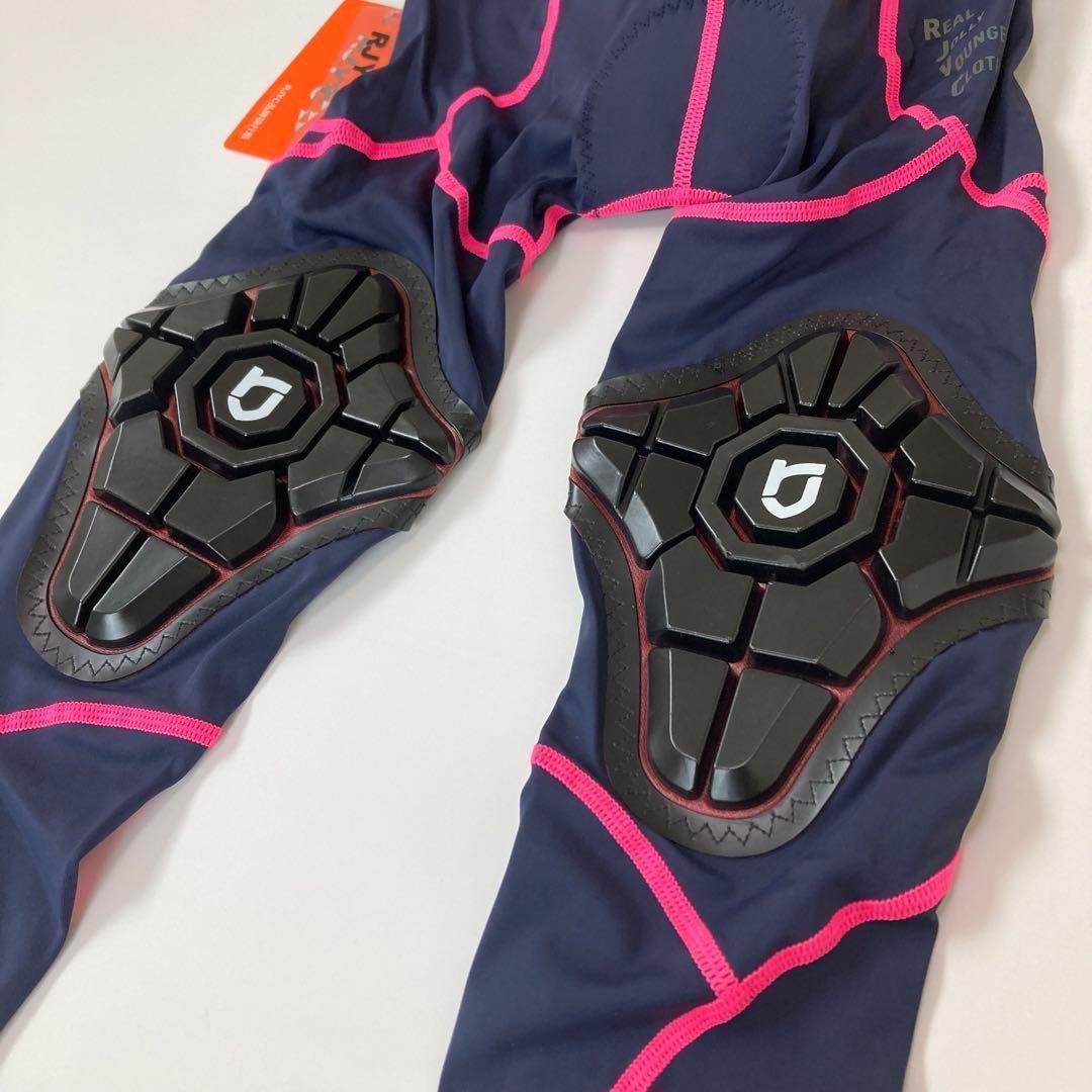 【新品】サイクルパンツ 全4サイズ ネイビー×ピンク ランバイク ストライダー