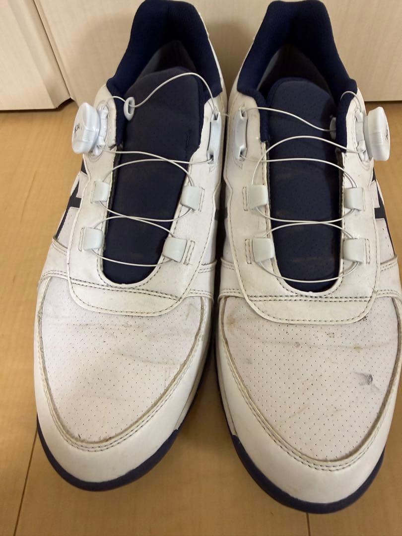 ASICS ゴルフシューズ ホワイト/ネイビー