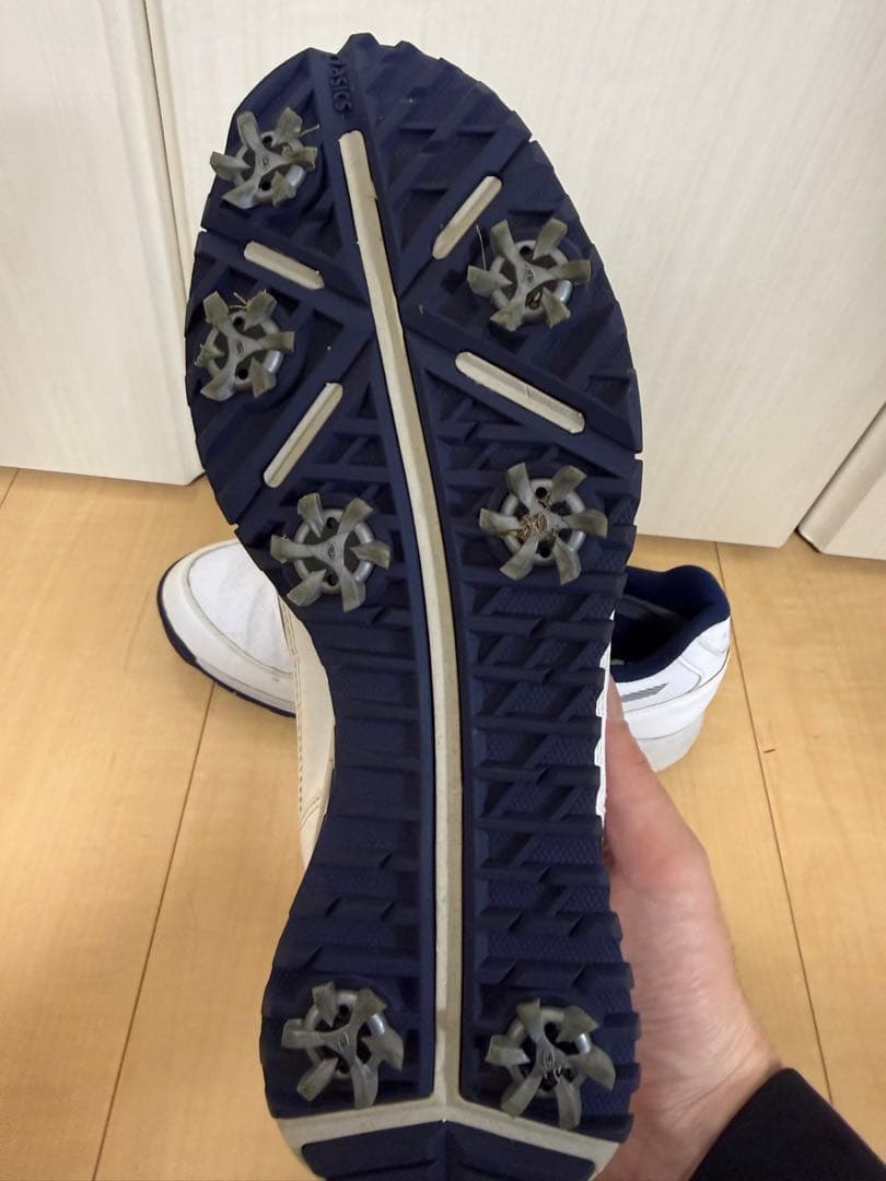 ASICS ゴルフシューズ ホワイト/ネイビー