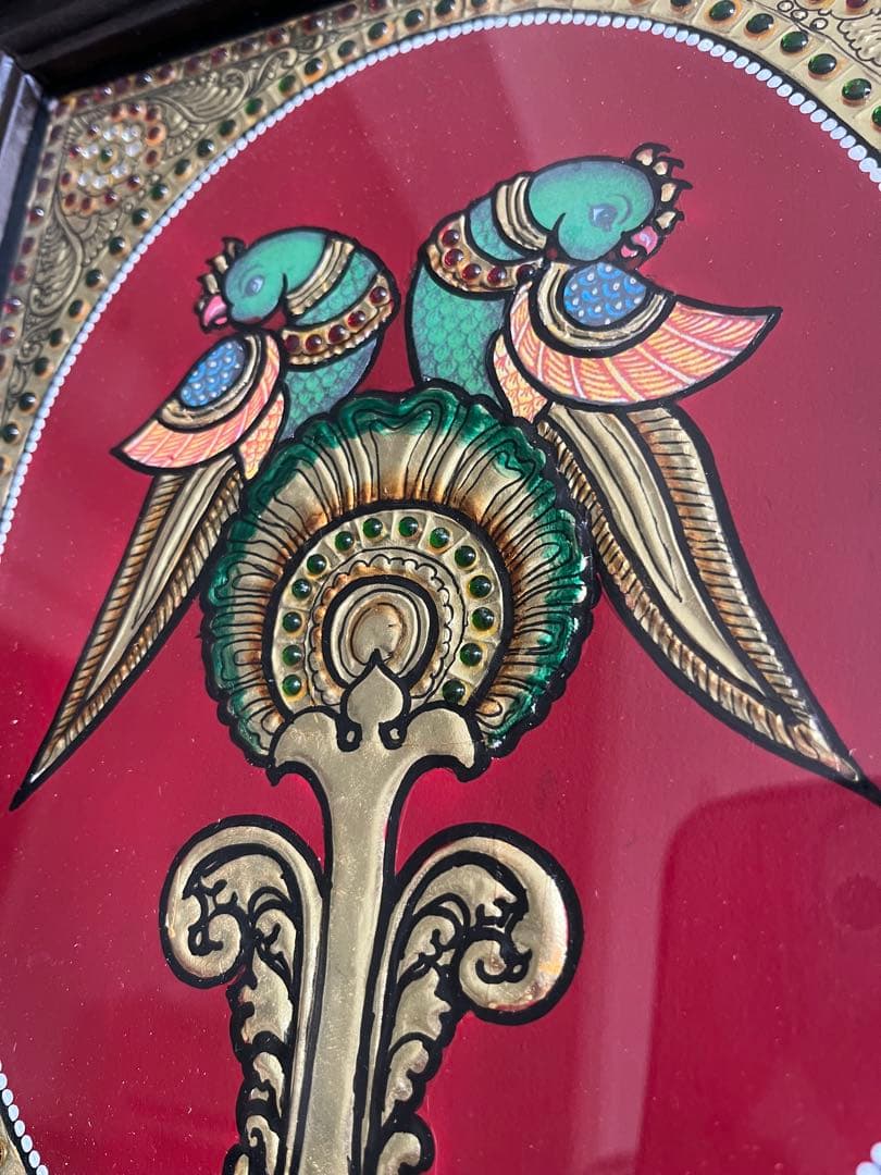 インド直輸入⭐︎伝統的な鳥のアート作品！新品未使用！美品！！