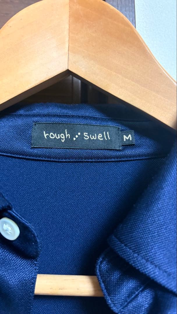 rough & swell ネイビー ポロシャツ M 美品