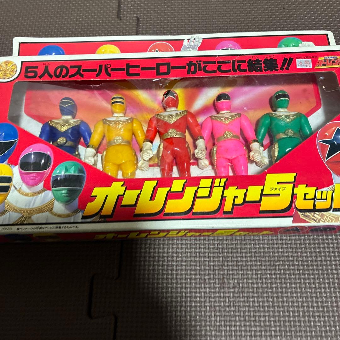 【当時物】絶版品超力戦隊オーレンジャー　ソフビ5体セット