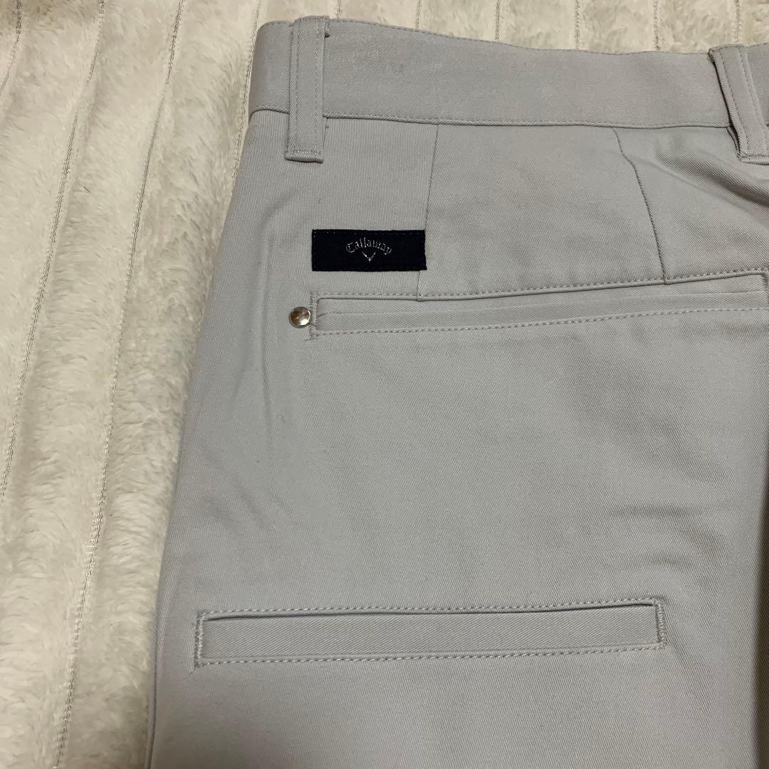 【新品タグ付き】キャロウェイ　ゴルフパンツ　XL ストレッチ　グレー　未裾上げ