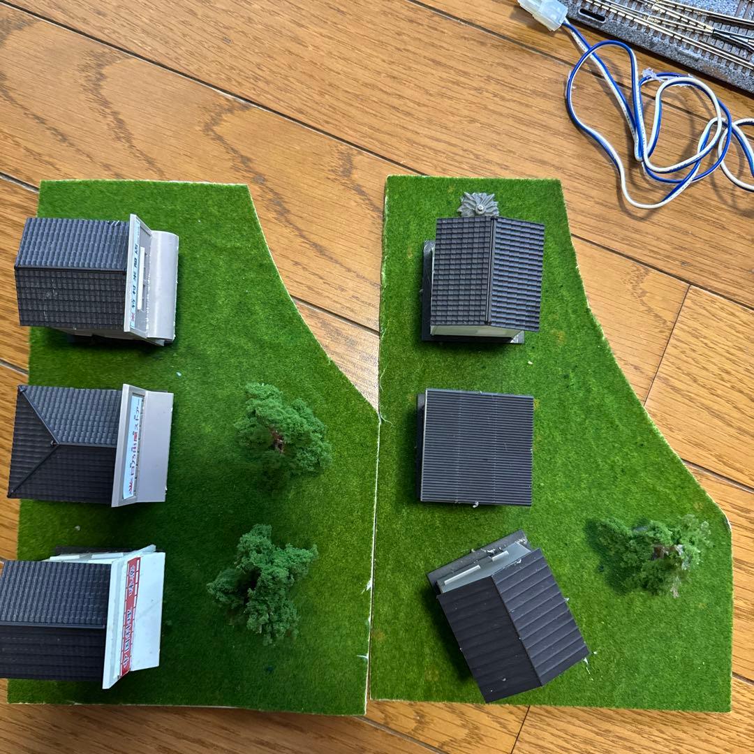 Nゲージ 鉄道模型 レールと建物セット
