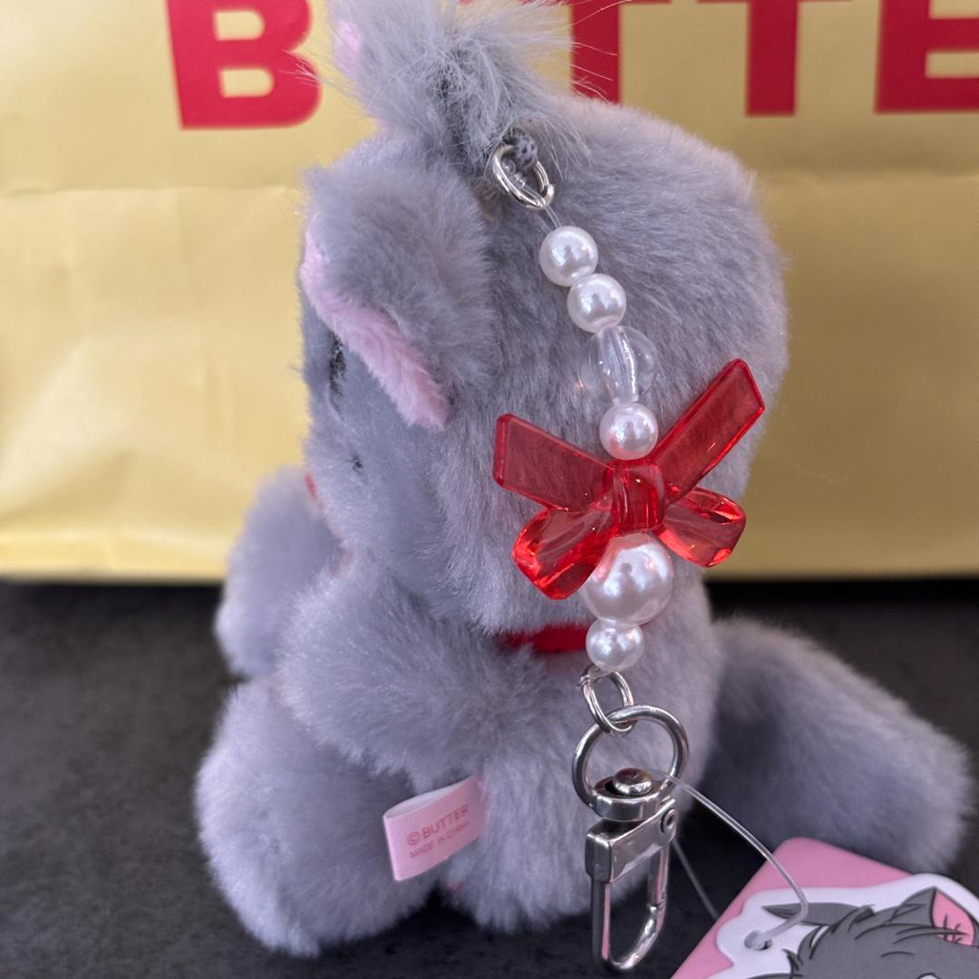 【韓国限定】BUTTER おしゃれキャット マリー ぬいぐるみキーリング 3点