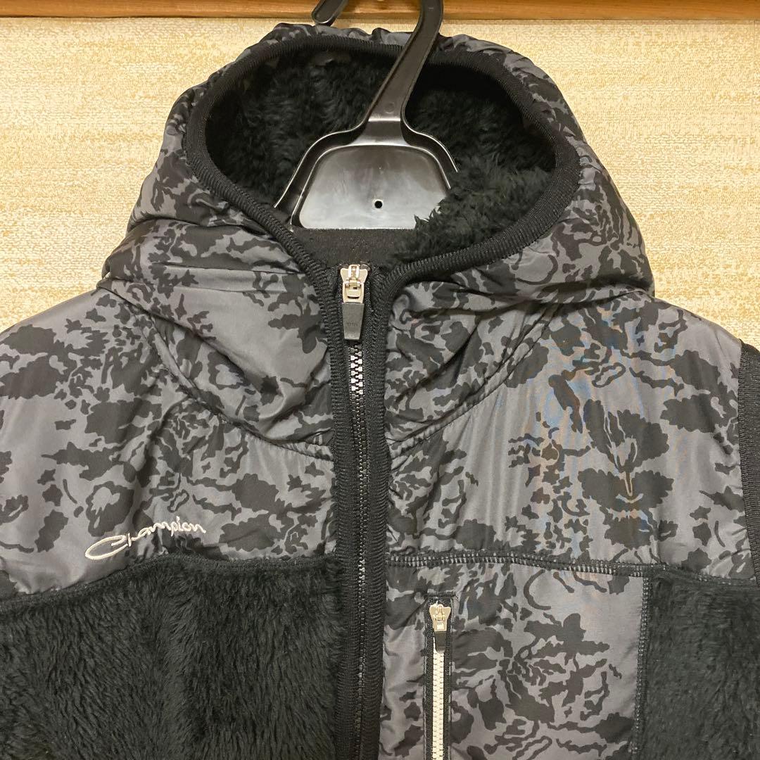 【良品】Champion Lady's フード付きフリース素材ベスト　サイズL
