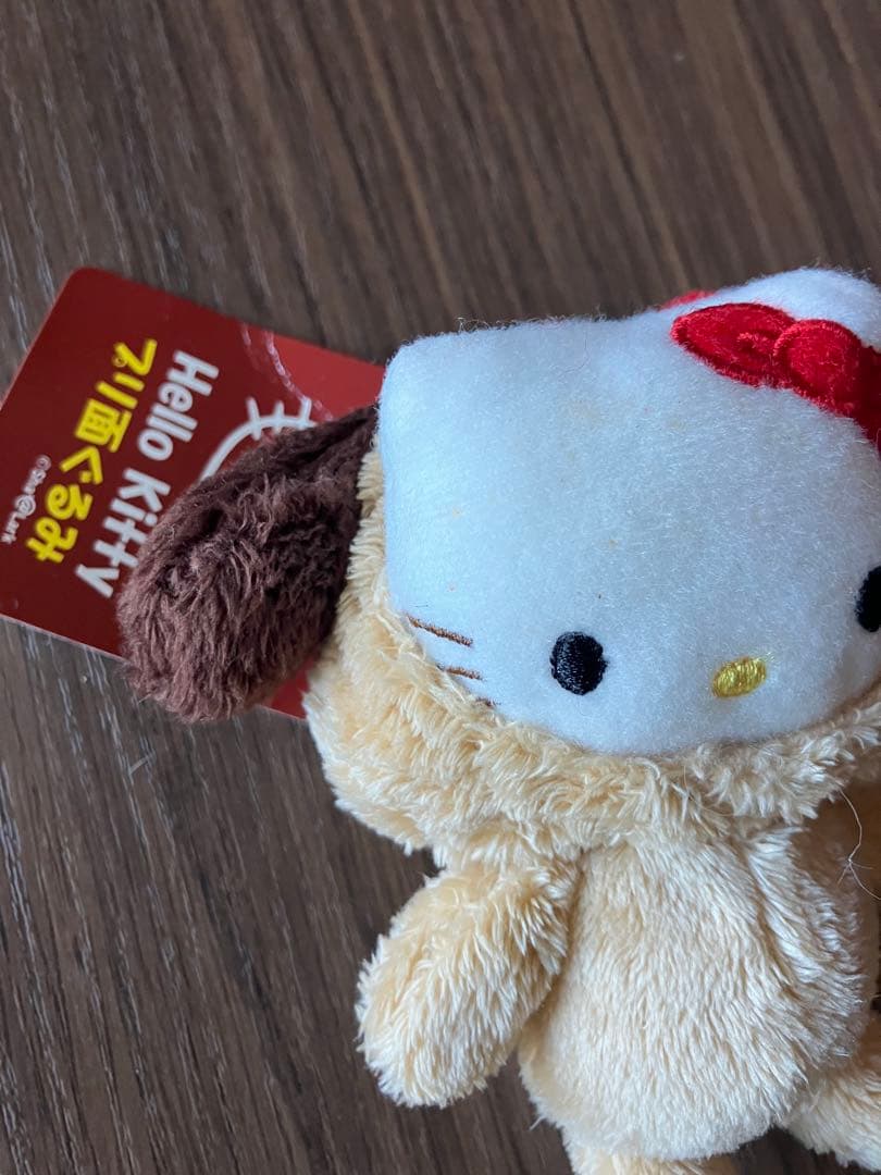ハローキティ 犬コスチューム ぬいぐるみキーホルダープリ面ぐるみ新品