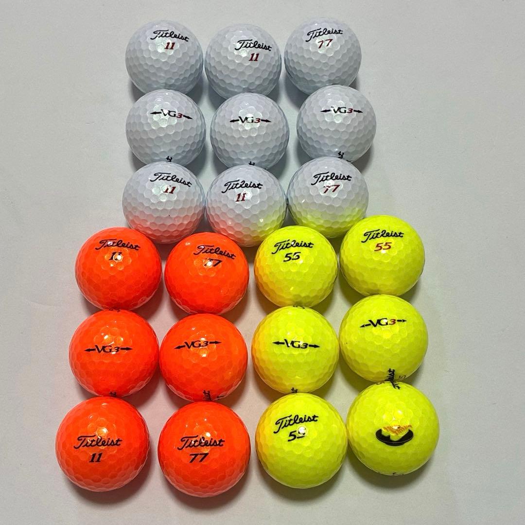 【セール】Titleist　VG3　ゴルフボール　未使用　パール 21球