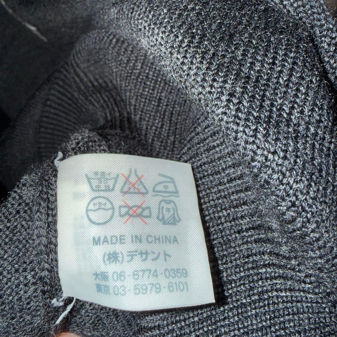 【未使用級】マンシングウェア グランドスラム　XL ニットセーター グレー 刺繍