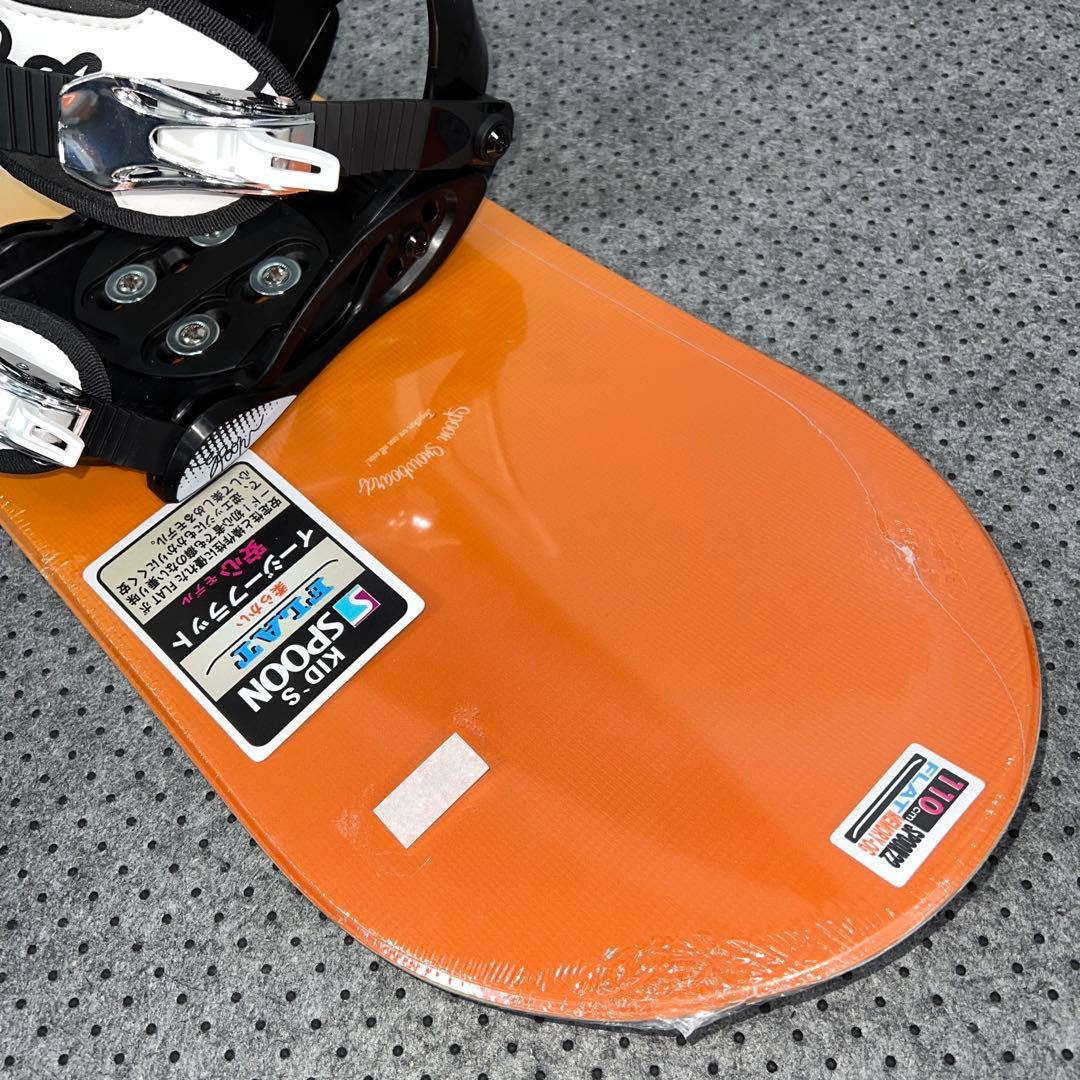 未使用 キッズスノーボード 110cm SPOON×バイン×ダイヤルブーツ