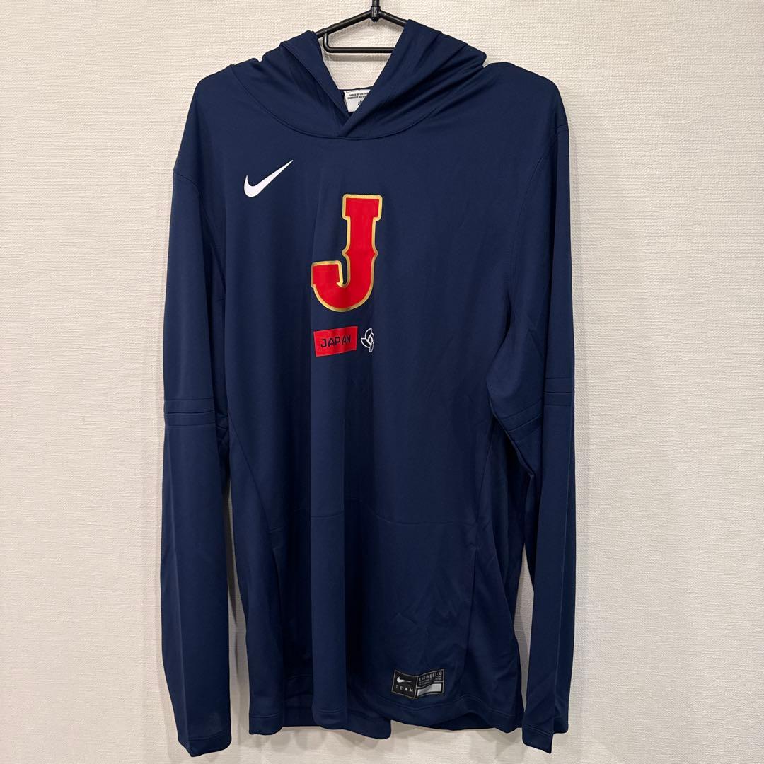 NIKE 2026 WBC 日本代表 ライトウェイトフーディートップネイビー L