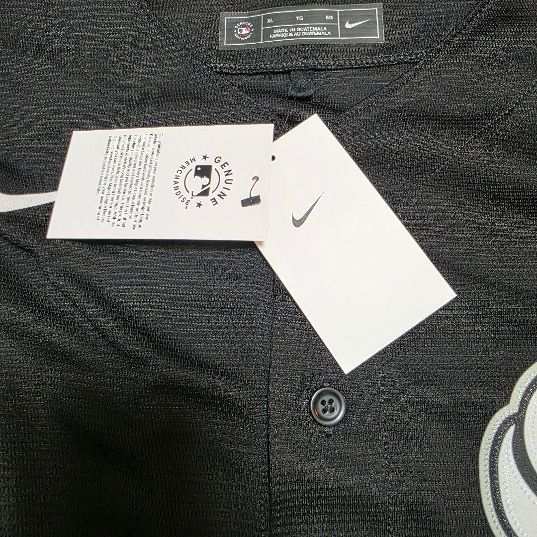 【新品タグ付】MLB公式ホワイトソックス ナイキ レプリカユニフォーム XL 黒