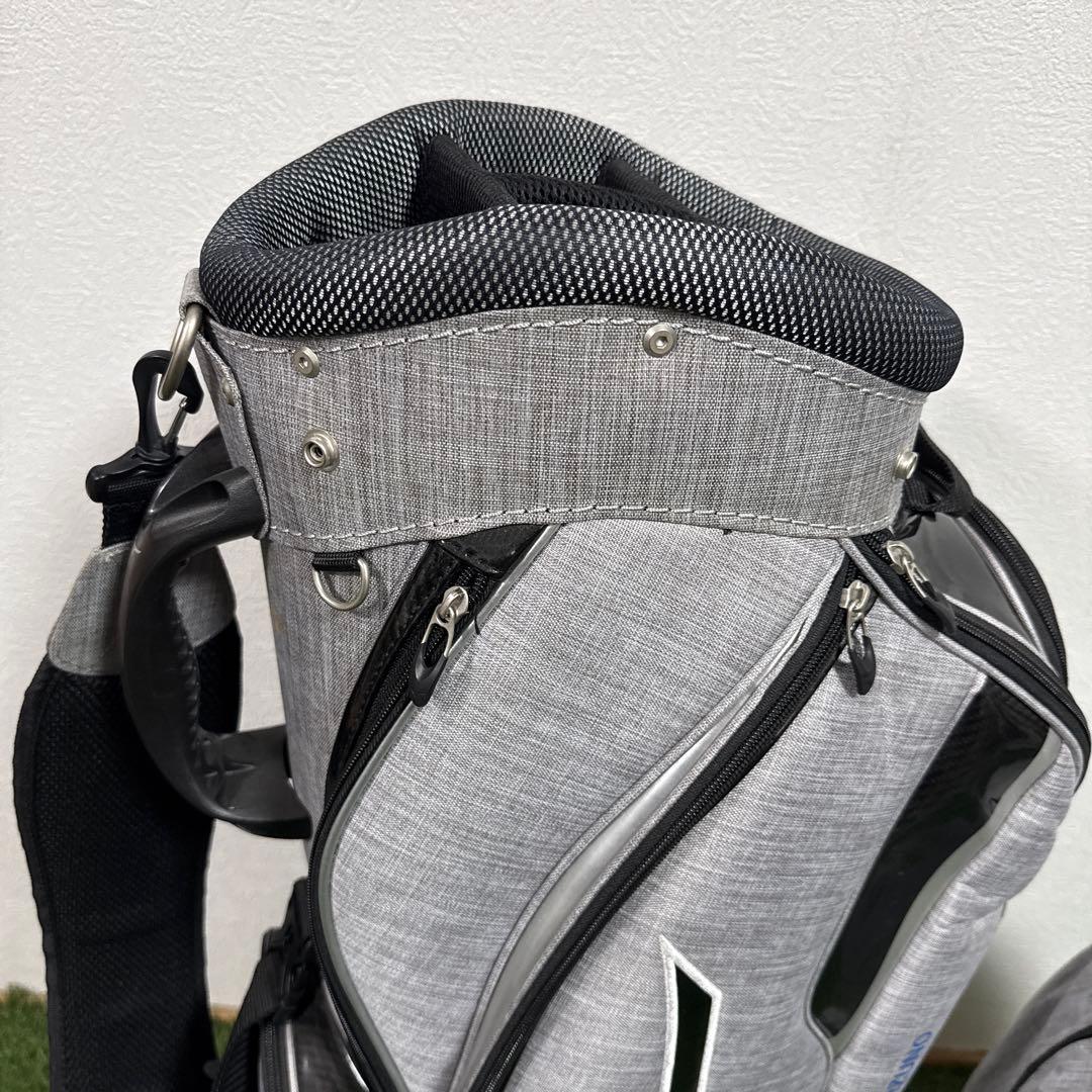 超美品‼️Mizuno グレー キャディバッグ フードカバー付き