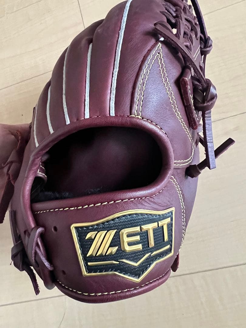 ZETT ソフトシェル グローブ 右投げ ワインレッド