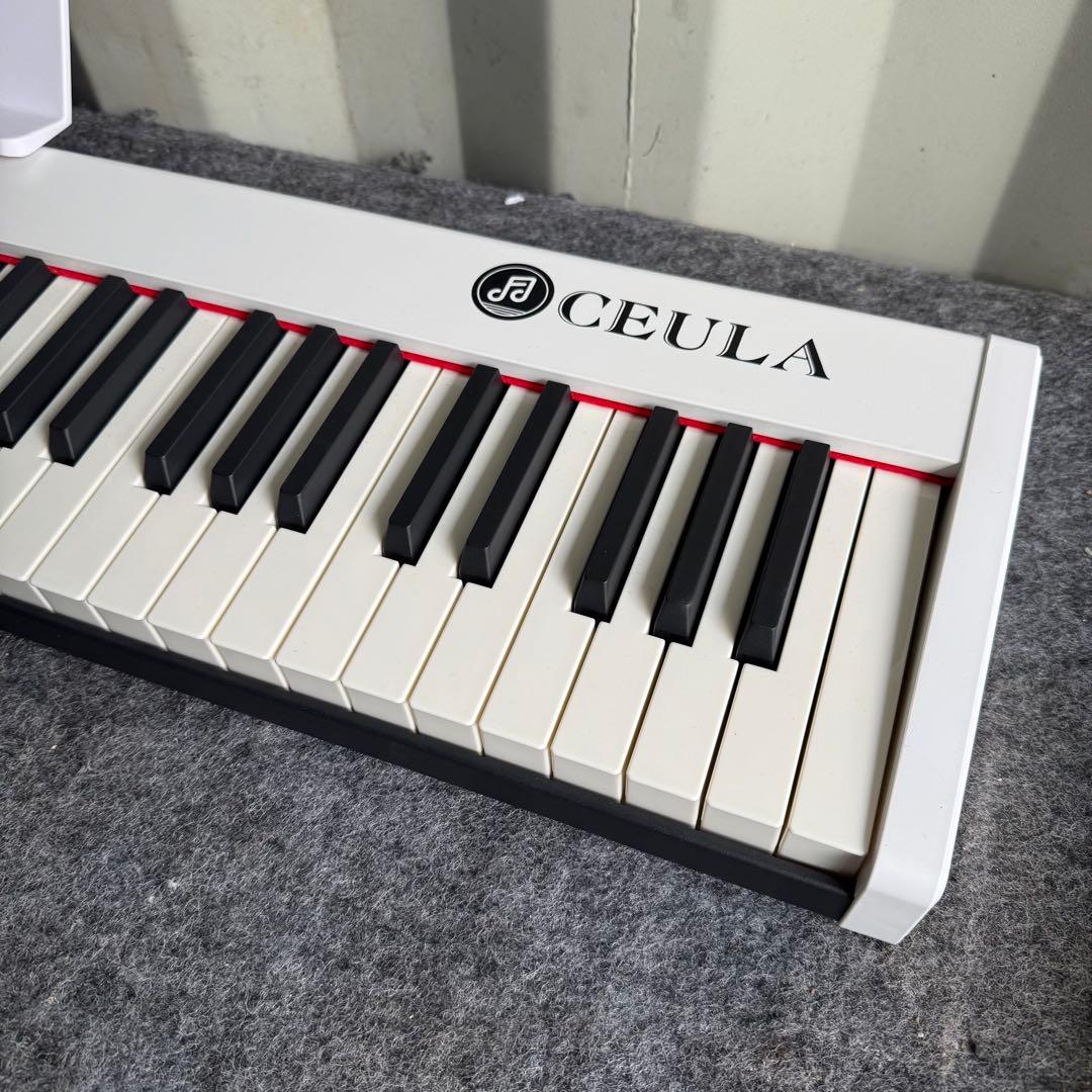 IL55激安✨ CEULA 電子ピアノ 88鍵盤 ホワイト キーボードピアノ